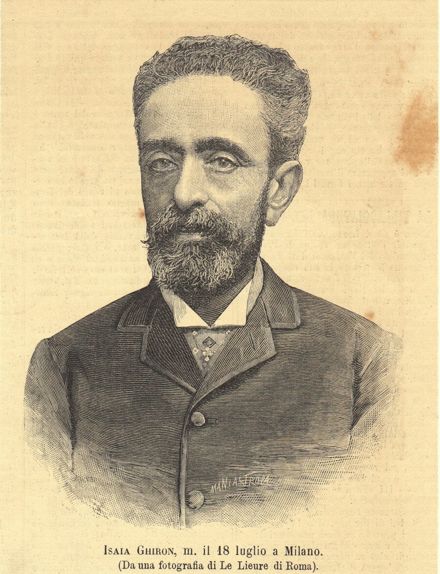 Isaia Ghiron. m. il 14 luglio a Milano. Immagine 1889