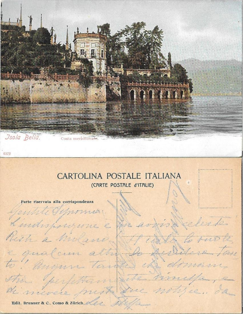 Isola Bella. Costa meridionale. Scritta