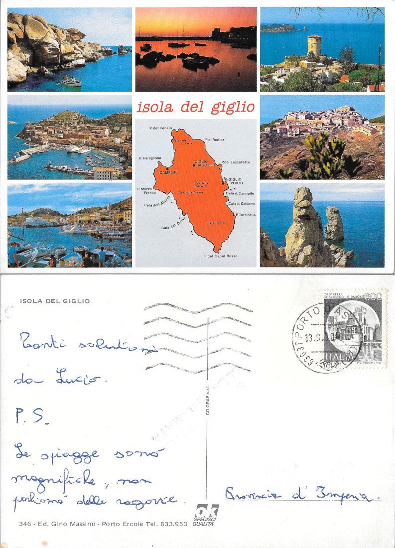 Isola del Giglio - Viaggiata 1990