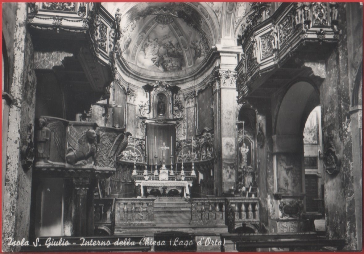 Isola di S. Giulio (Lago d'Orta). Interno della Chiesa. Non …