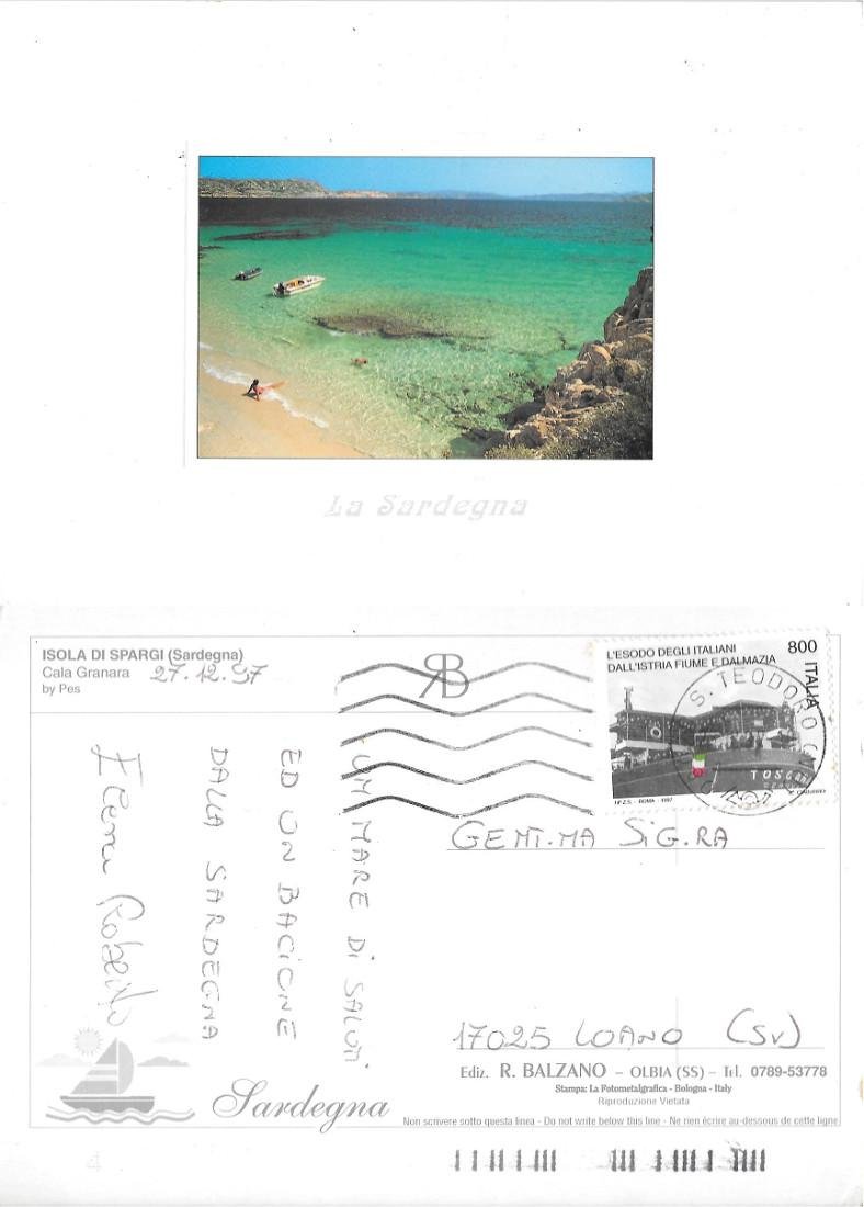 Isola di Spargi (Sardegna). Cala Granara. Viaggiata