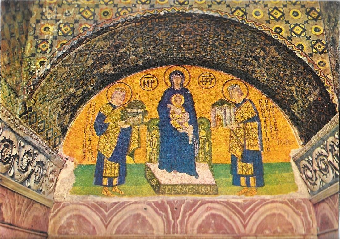Istanbul. Byzantin mosaic from Saint Sophia Museum. Non viaggiata