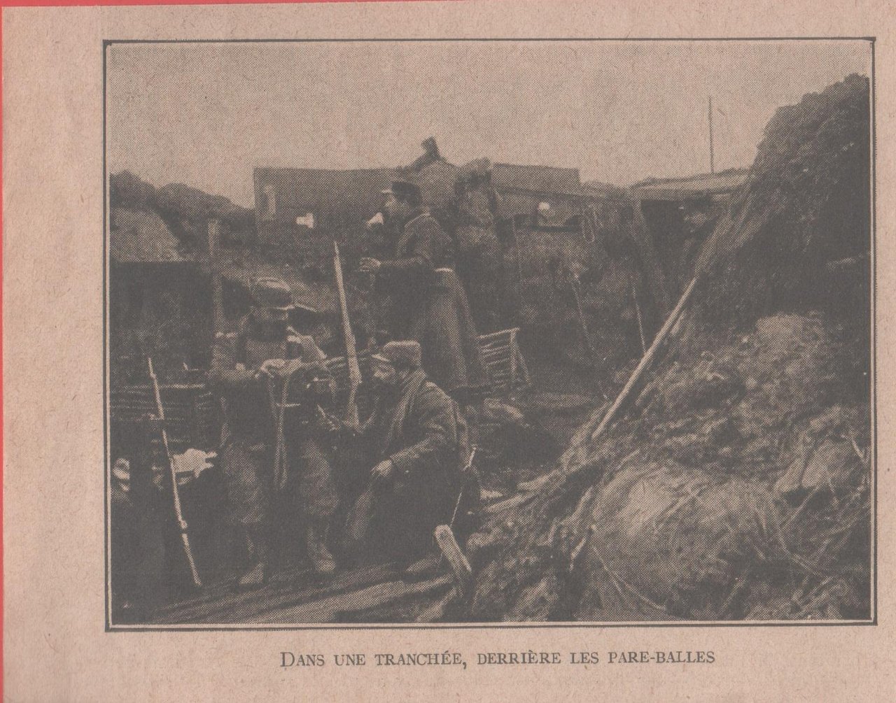 IWW. Dans une tranchée, derrières les pare-balles. 1915
