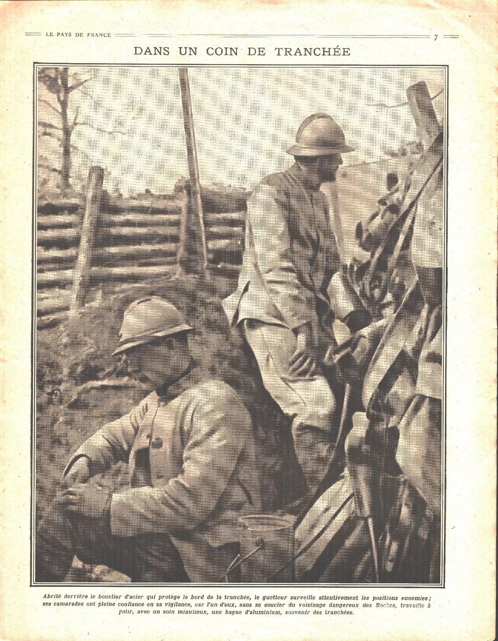 IWW. Das un coin de tranchee. 1915