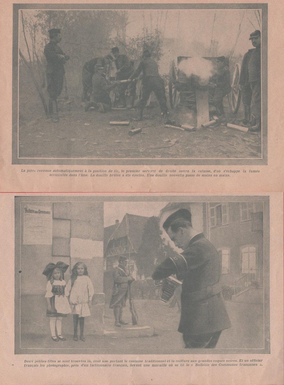 IWW. La piece revenue automatiquement.../Deux petites filles... 1914. fronte retro