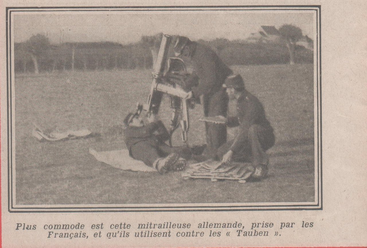 IWW. Mitrailleuse allemande pris par le francais. 1914.