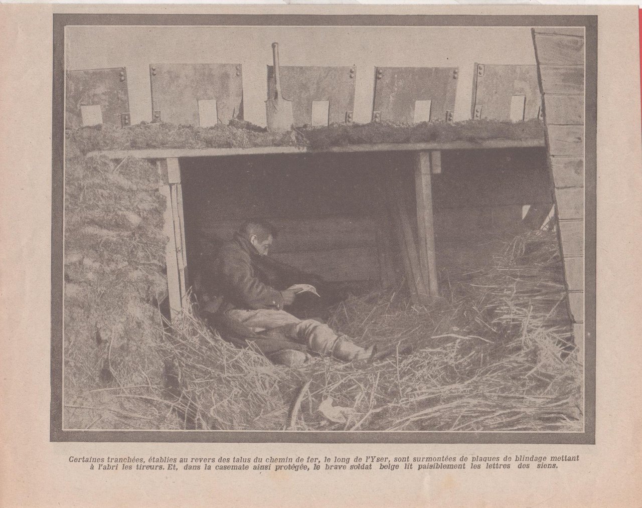 IWW. Tranchees long de l'Yser. 1914