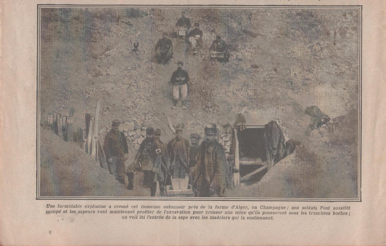 IWW. Un formidable explosion a creuse cet immense... (Alger-Champagne) 1915