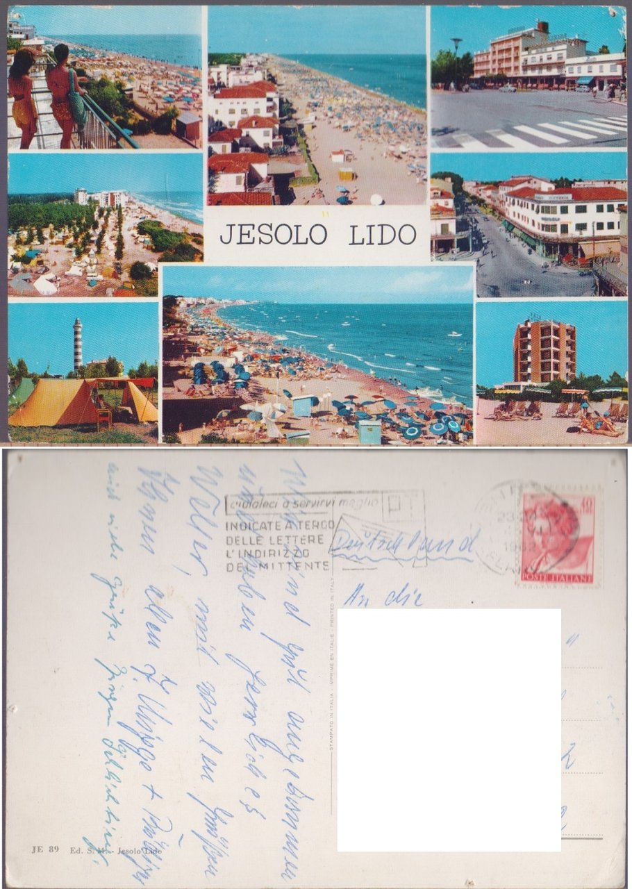 Jesolo Lido. Vedute. Viaggiata 1962