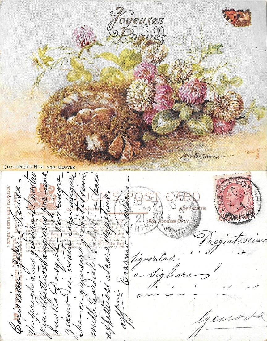 Joyeuses Paques. Viaggiata 1921 | Immagine principale