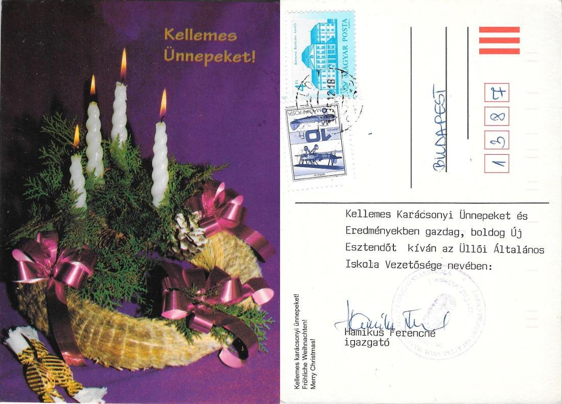 Kellemes Unnepeket. Viaggiata 1995