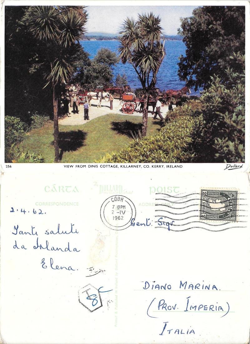 Kerry (Ireland) View from Dinis Cottage, Killarney Co. Viaggiata 1962