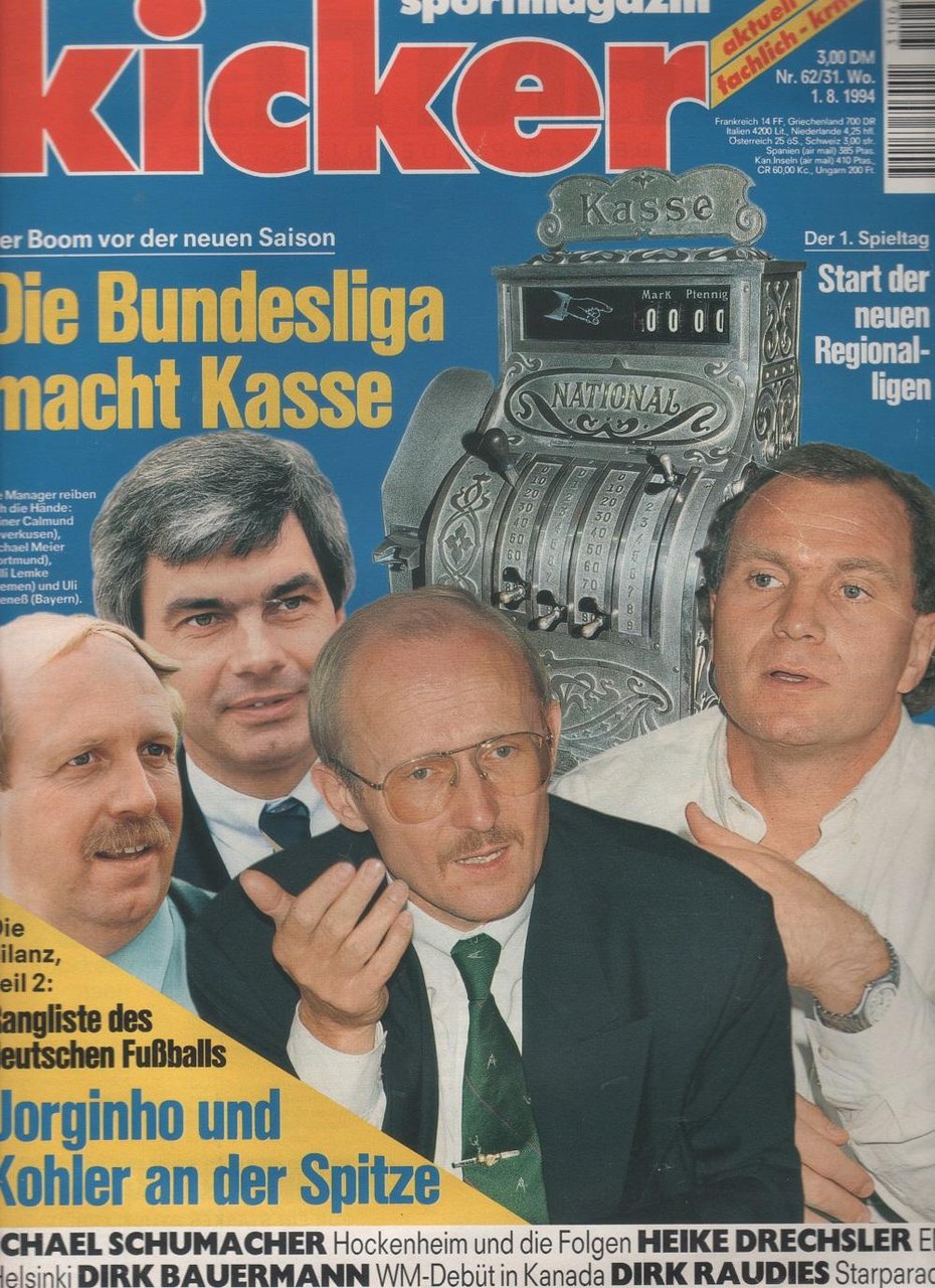 kicker sportmagazine. n. 62/31. 1/8/1994