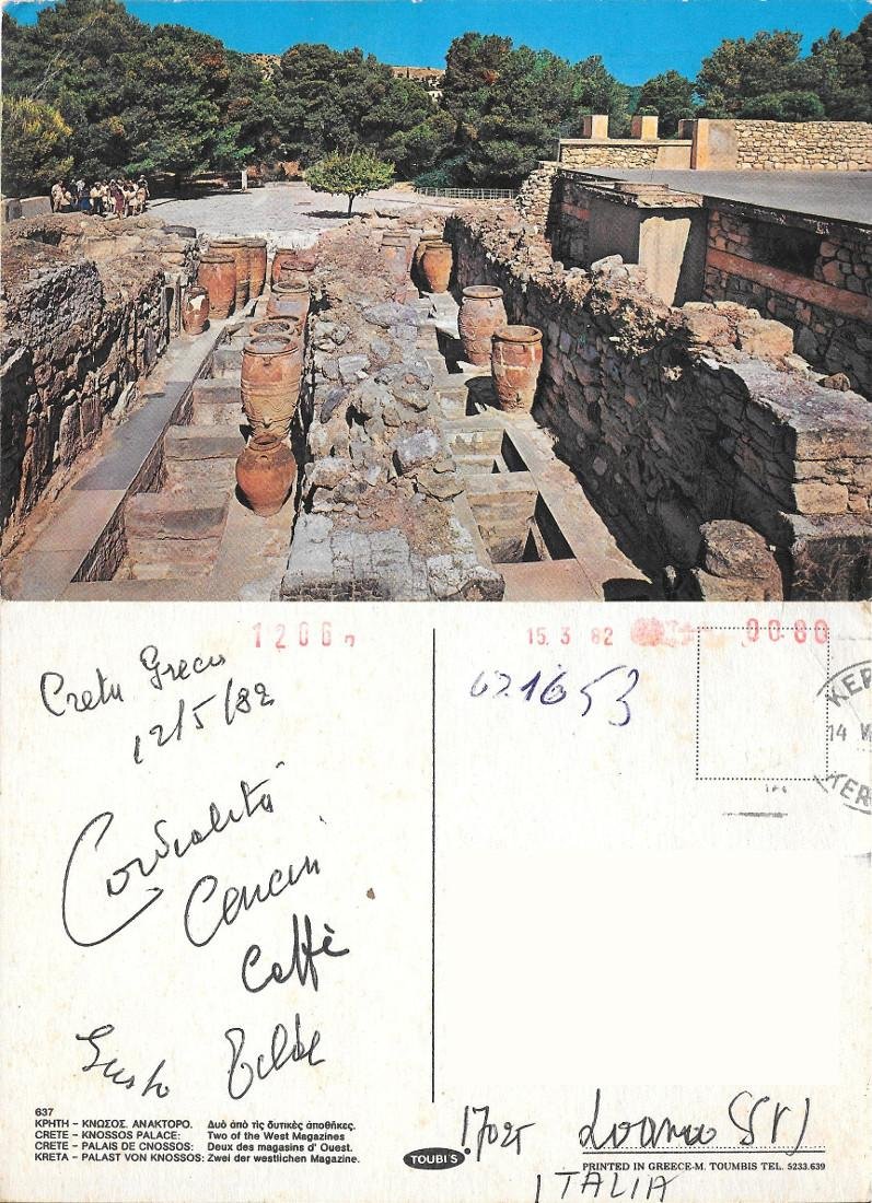 Knossos Palace (Crete). Two of the West Magazines . Viaggiata …