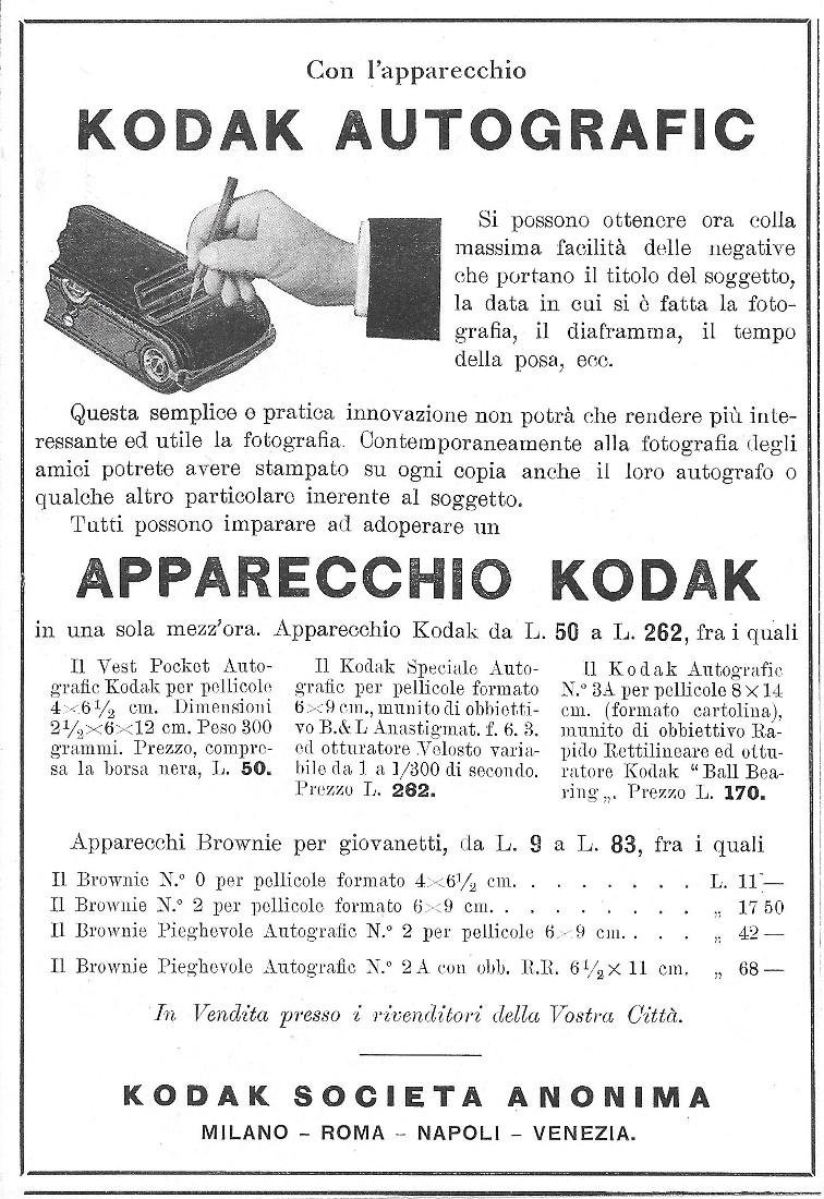Kodak Autografic. Advertising 1916