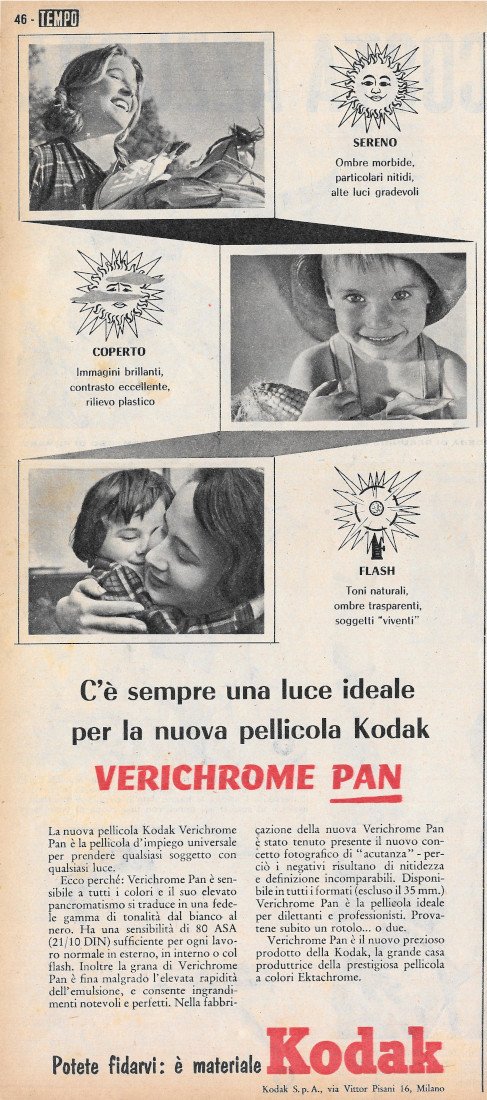 Kodak Verichrome Pan - Advertising 1956