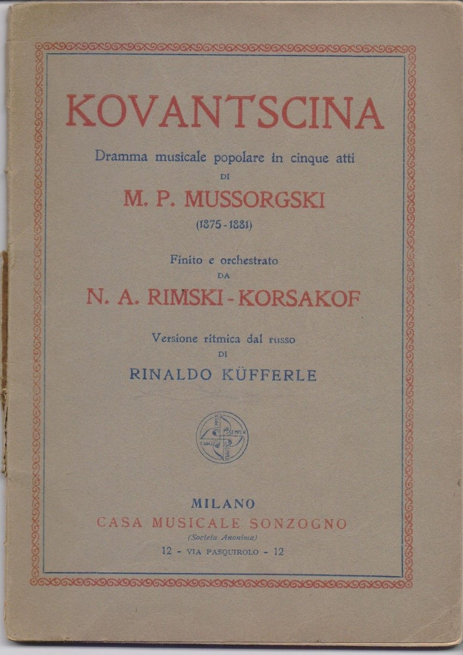 Kovantscina - P.M. Mussorgski