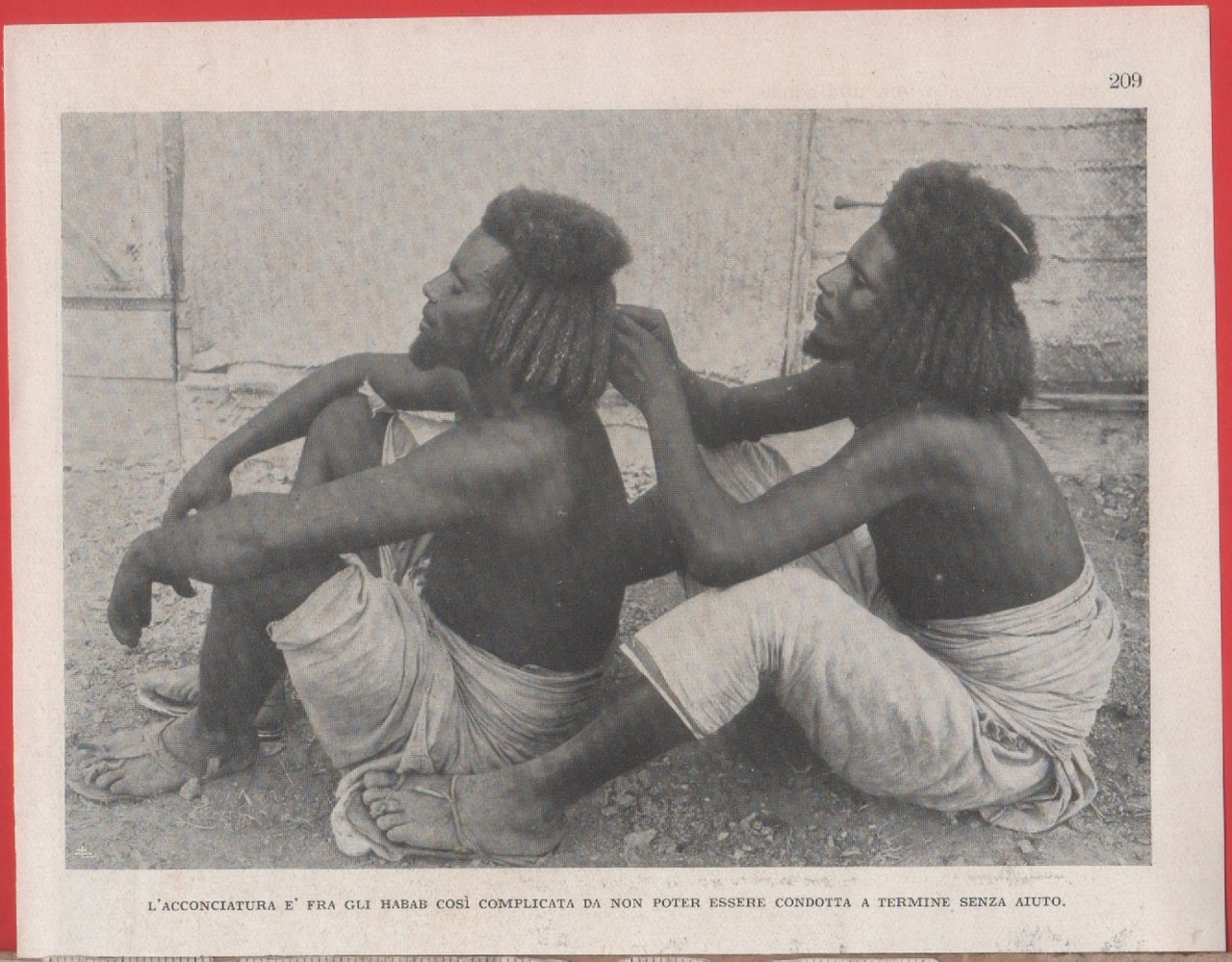 L'acconciatura è fra gli Habab così complicata da non poter …