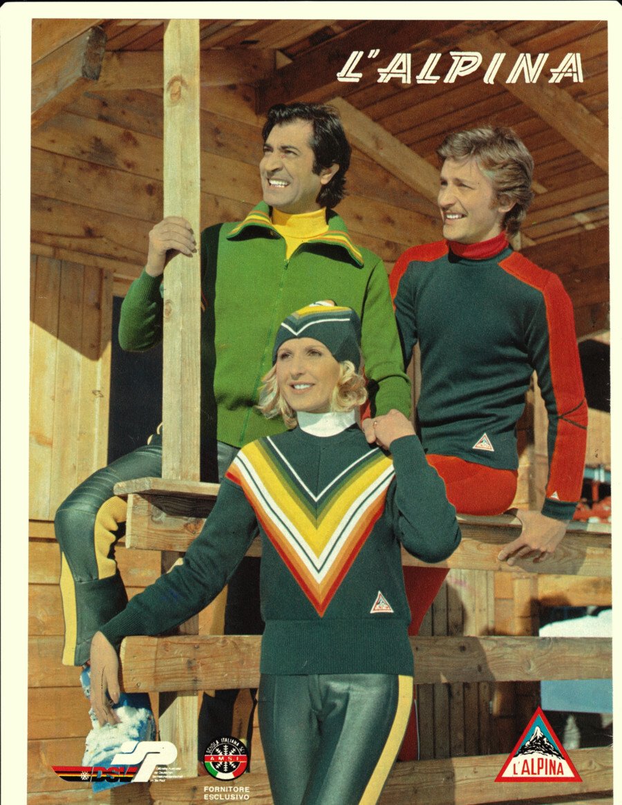 L'Alpina abbigliamento. Advertising 1976