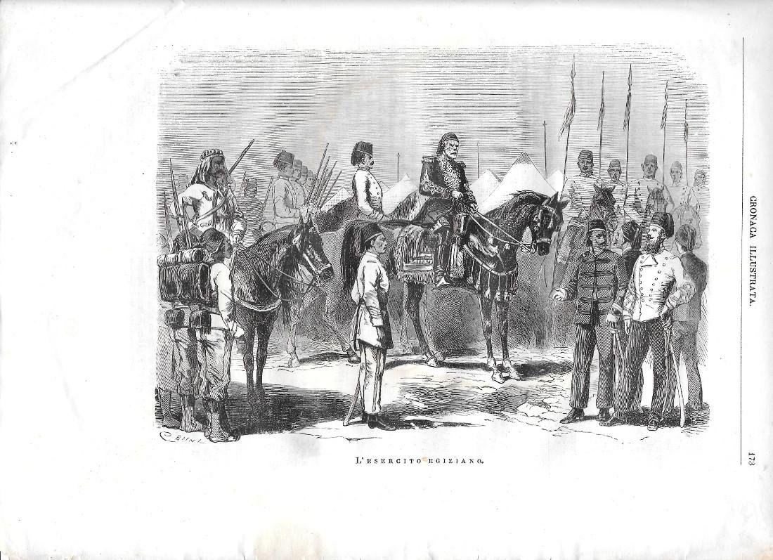 L'esercito egiziano. Stampa 1877