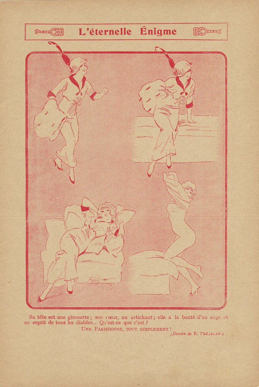 L'eternelle enigme. (ill. Prejelan). Stampa 1913