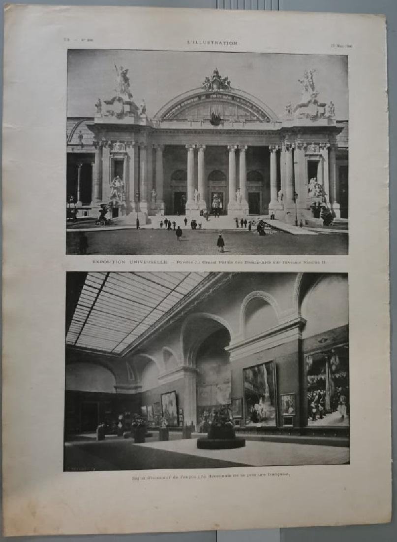 L'Exposition de Paris. Le Grand Palais. Porche/Salon d'honneurs. Stampa 1900