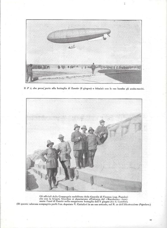 L'incrociatore San Giorgio / Dirigibile a Zanzur/ Finanzieri a Zanzur. …