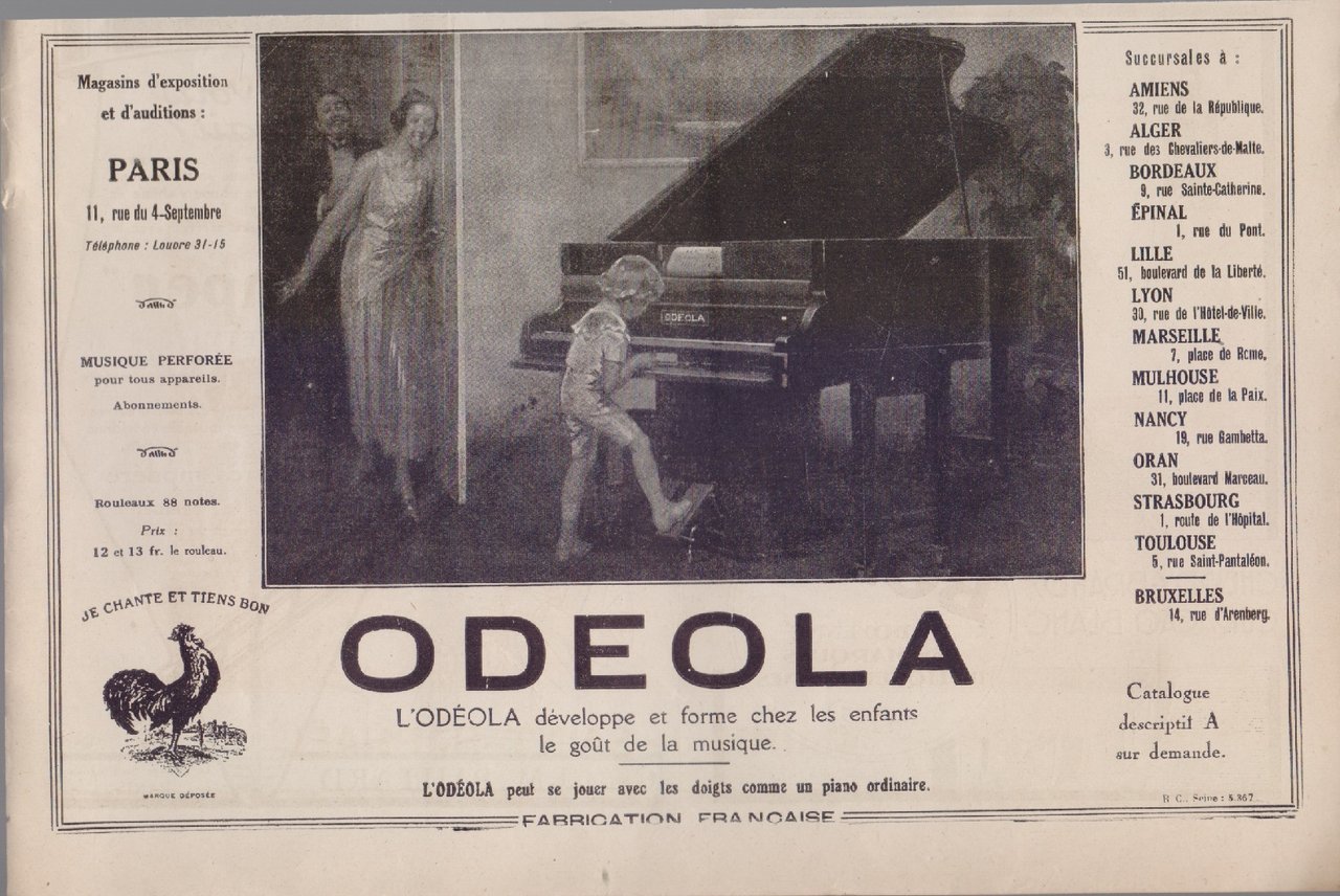L'Odeola. Advertising 1924