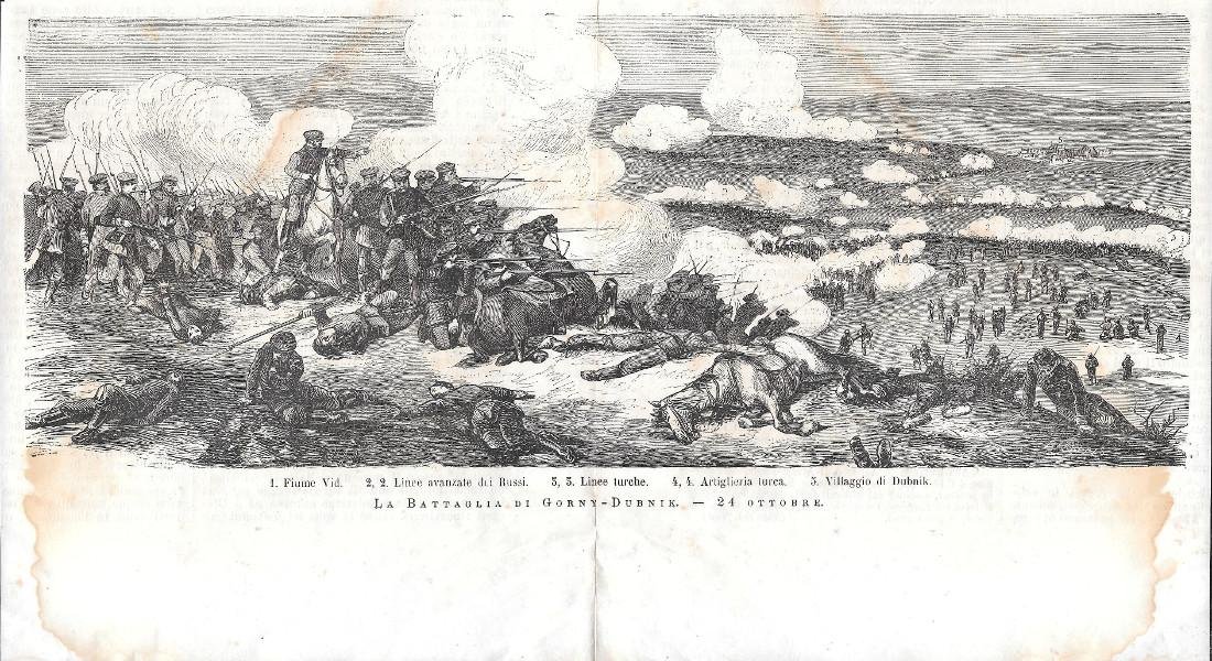 La battaglia di Gorny-Dubnik. 24 ottobre. Stampa 1877