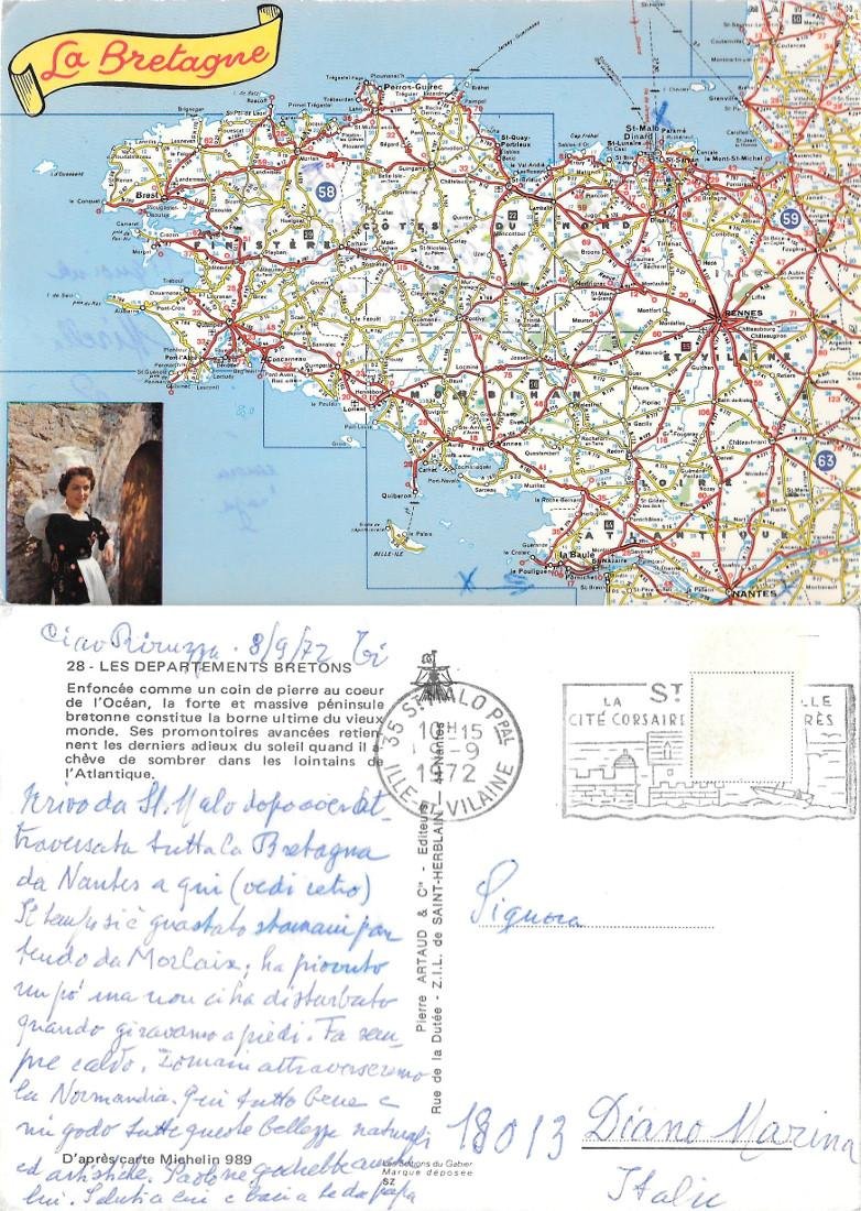 La Bretagne. Viaggiata 1972