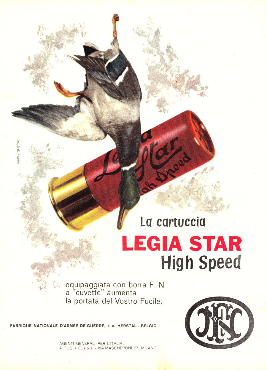 La cartuccia Legia Star FN High Speed . Advertising 1965