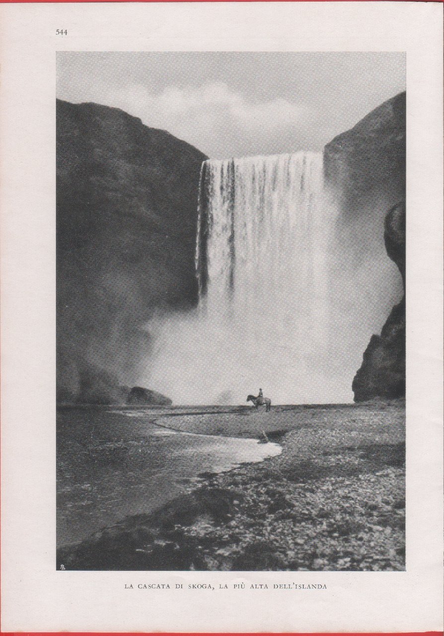 La cascata di Skoga, la più alta dell'Islanda. Immagine 1937