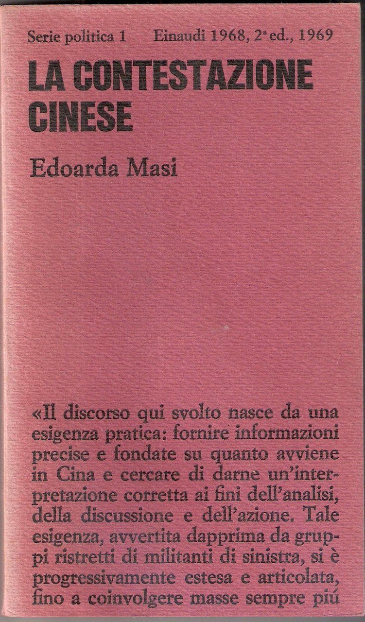 La contestazione cinese - Edoarda Masi