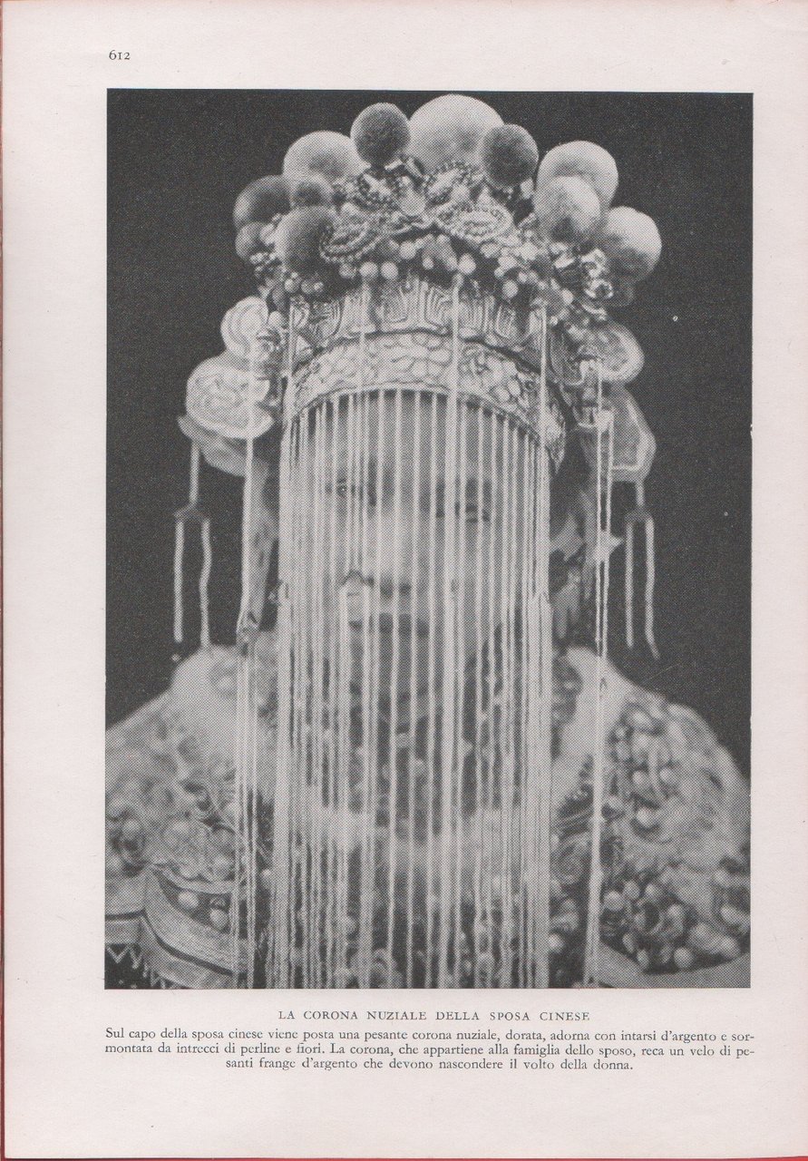 La corona nuziale della sposa cinese. Immagine 1937