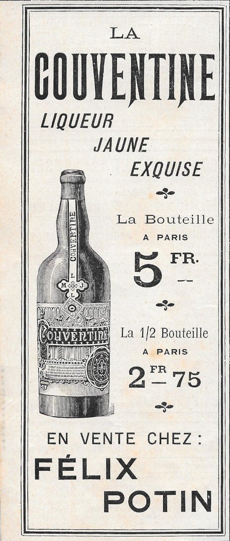 La Couventine liqueur jaune exquise - Advertising 1910