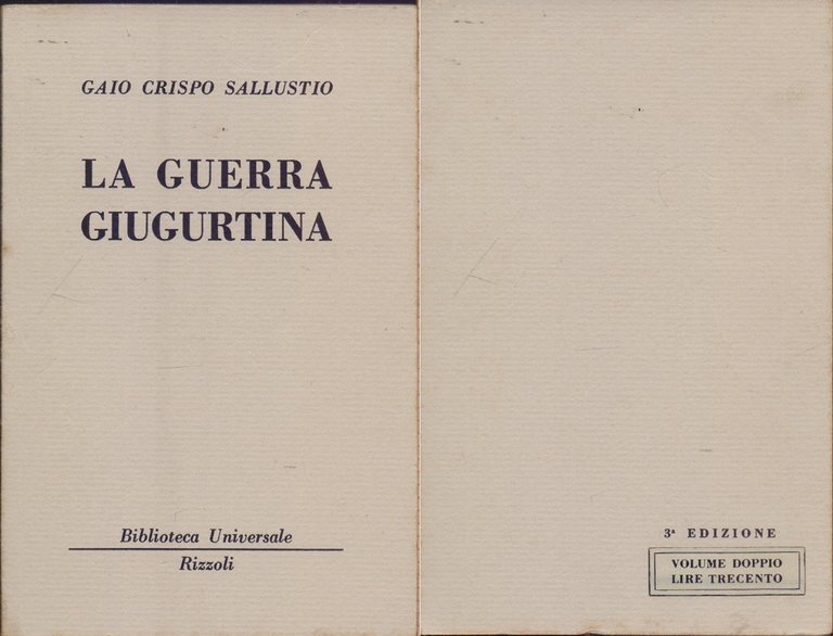 La guerra Giugurtina  ( 555-556 B.U.R.) - Gaio Crispo Sallustio