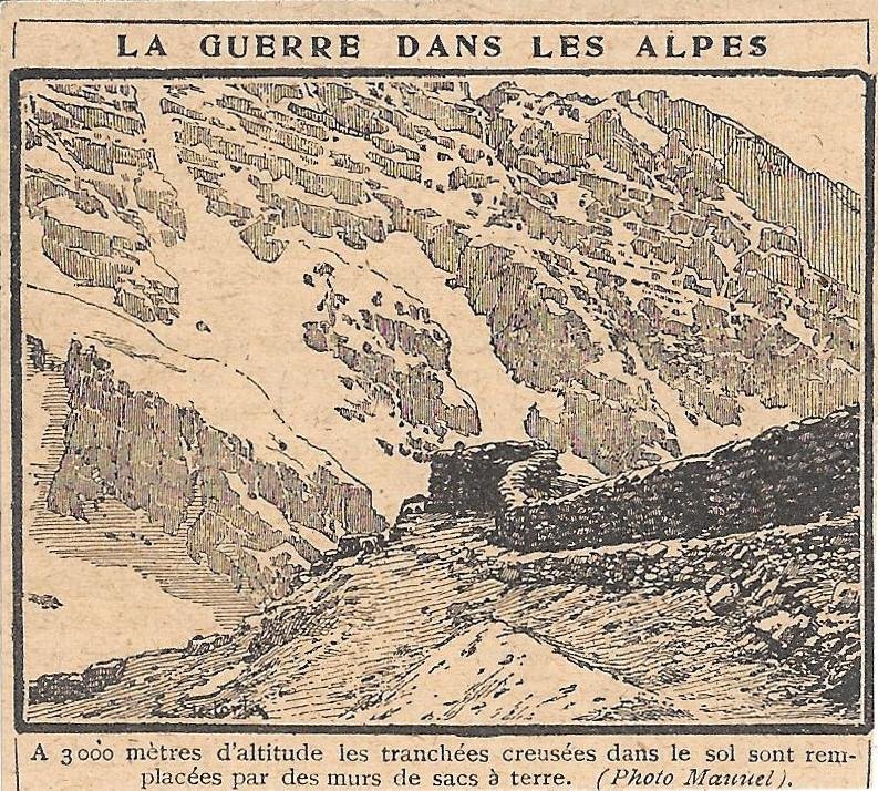 La guerres dan les Alpes. Stampa 1919
