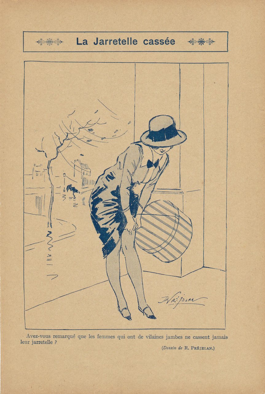 La jarretelle casee. (ill. Prejelan). Stampa 1913