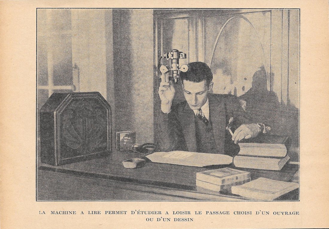 La machine a lire permet d'etudier a loisir le passage …