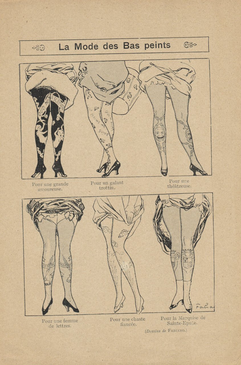 La mode des bas peints. (ill. Fabiano). Stampa 1913