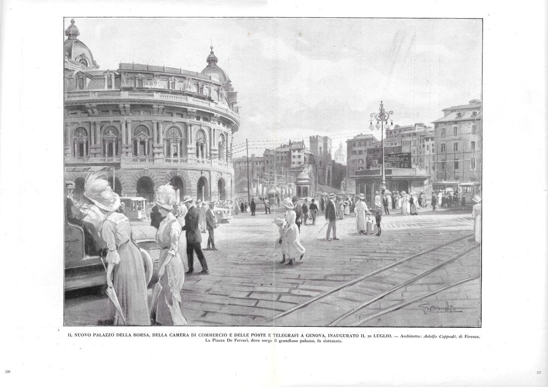 La nuova Borsa a Genova / Mutsu-Hito / Torpediniere. Stampa …