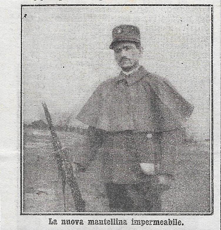 La nuova mantellina impermeabile del RE. Stampa 1911