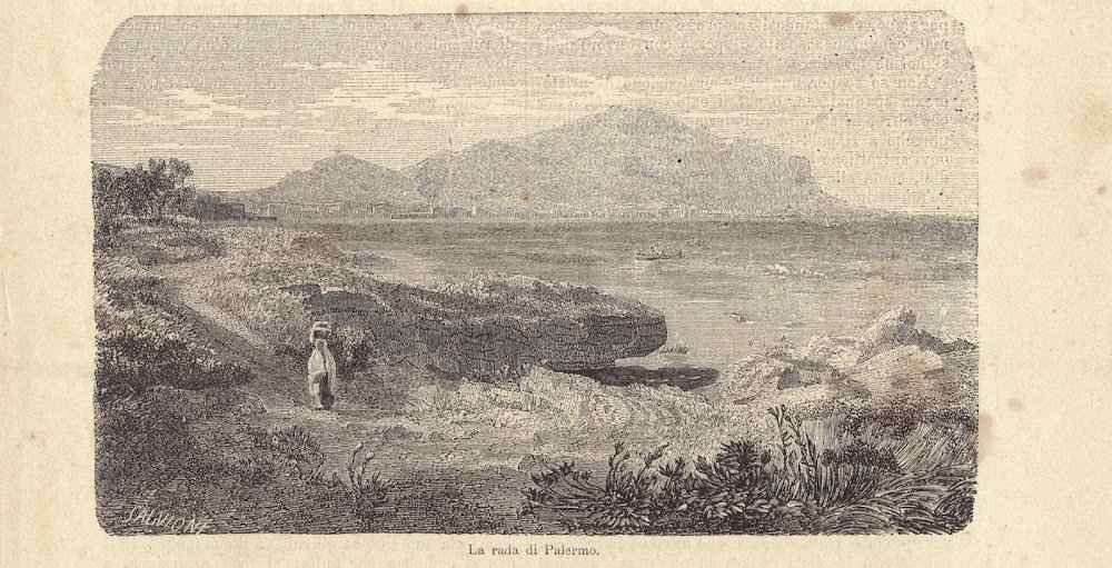 La rada di Palermo. Illustrazione 1864