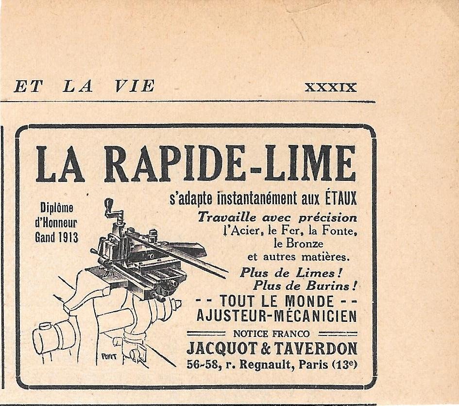 La Rapid-Lime. Jacquot &amp; Tavedon, Paris. Pubblicita 1923