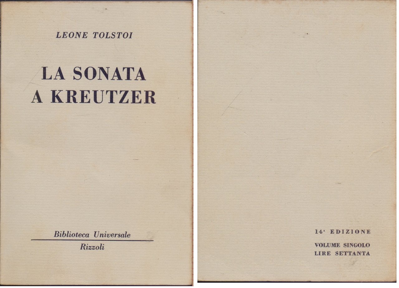 La sonata a Kreutzer ( 21 B.U.R.) - Leone Tolstoi