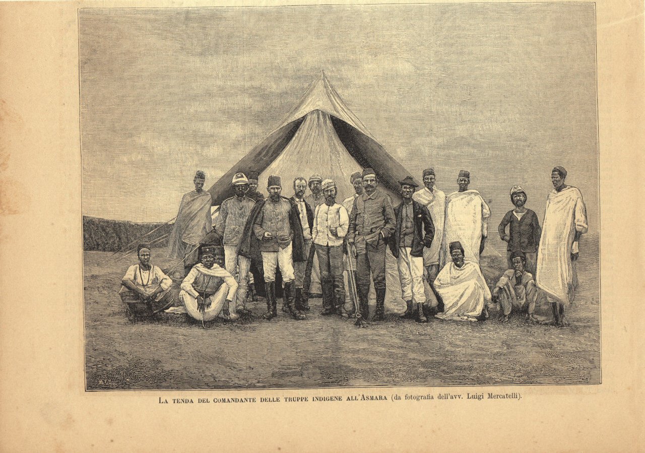 La tenda del comandante delle truppe indigene all'Asmara. Immagine 1889