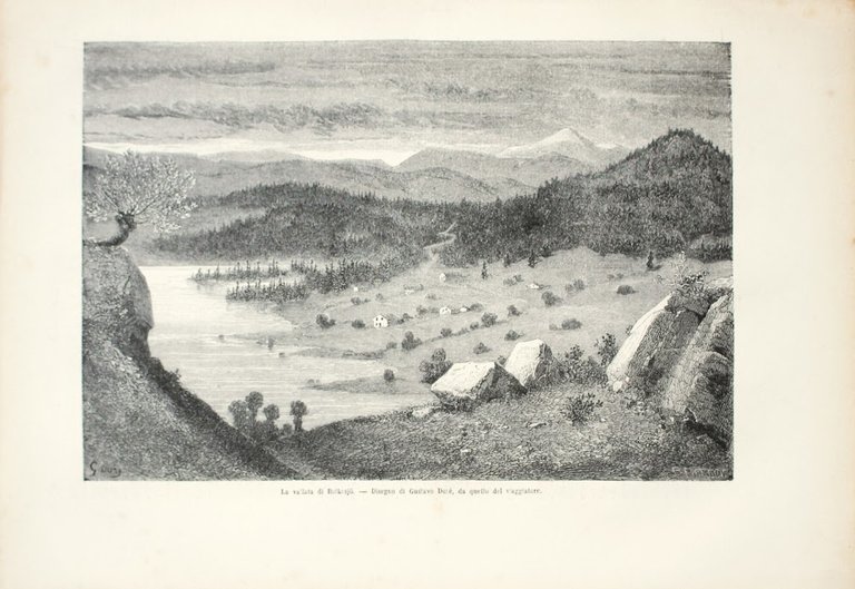 La valle di Bolkesjo (Norvegia). Stampa 1863, dis. Doré