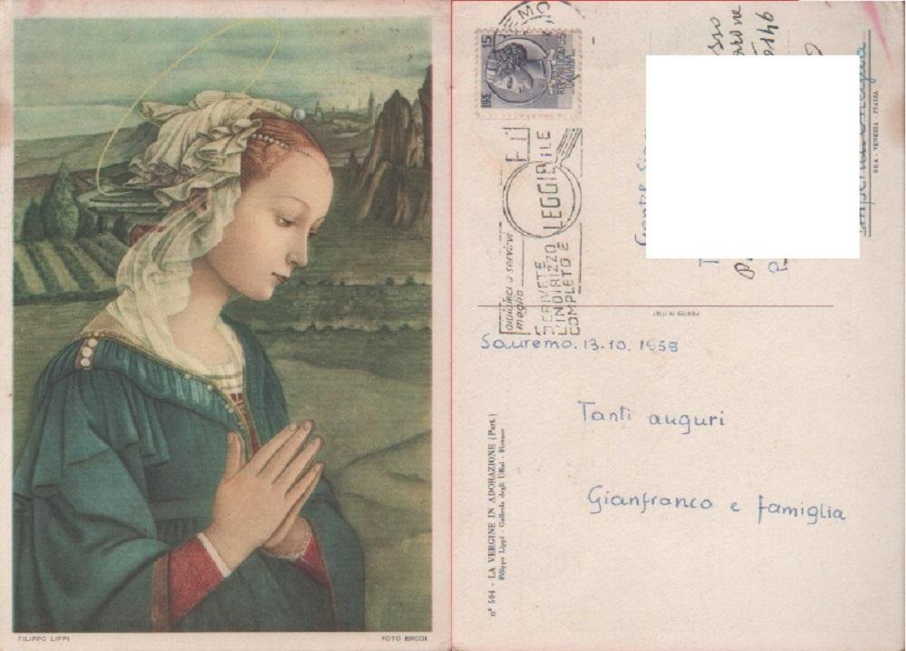 La vergine in adorazione. Galleria Uffizzi.Museo Barracco. Viaggiata