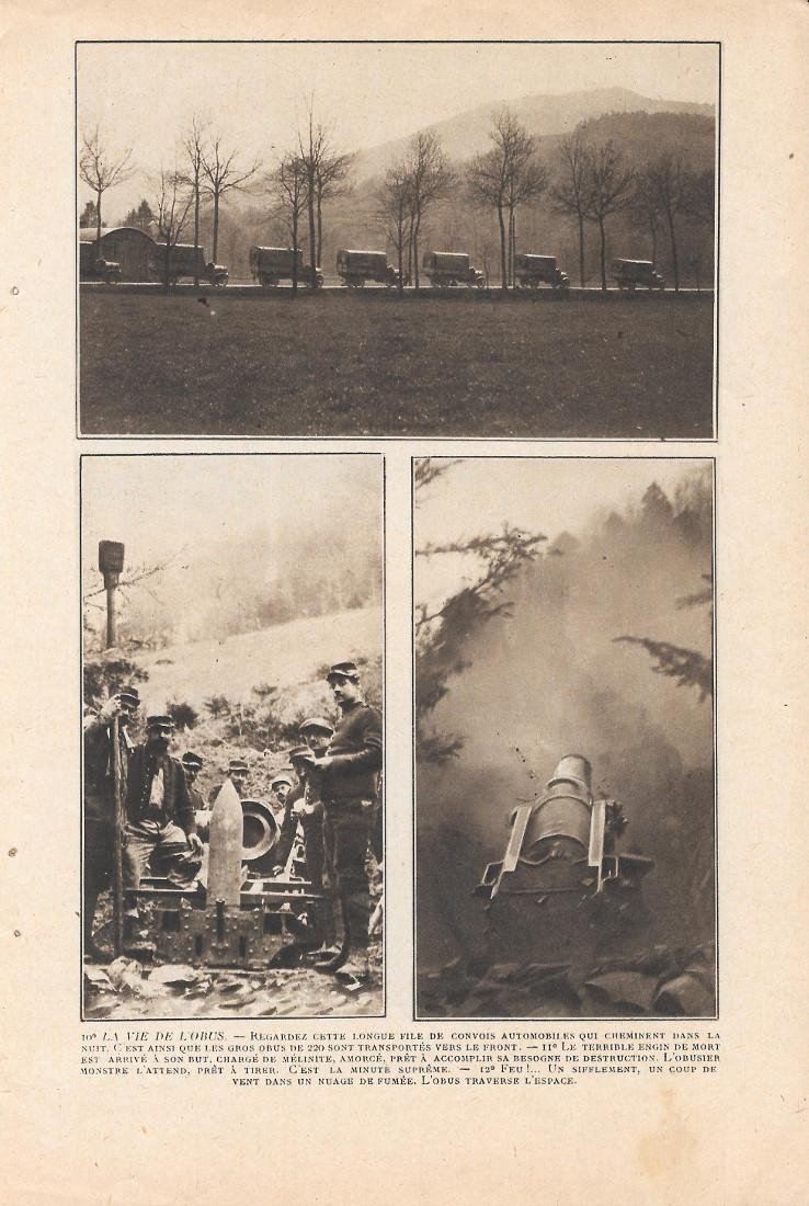 La vie del'obus / La fin de l'obus. Stampa 1915, …