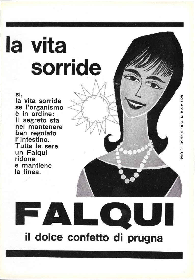La vita sorride. Falqui, il dolce confetto di prugna. Advertising …